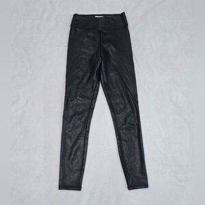 Abercrombie & Fitch Leggings Faux Leather Black Skinny Zip Ankle High Waist XS